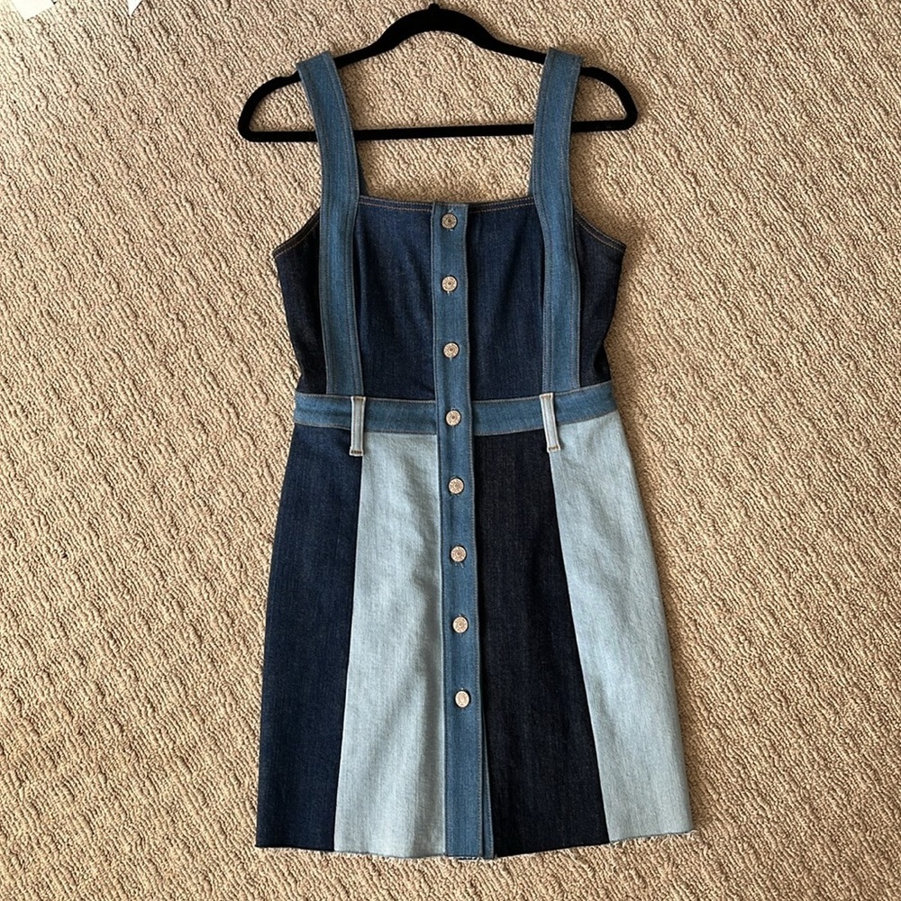 7 For All Mankind Patchwork A Line Button Front M… - image 6